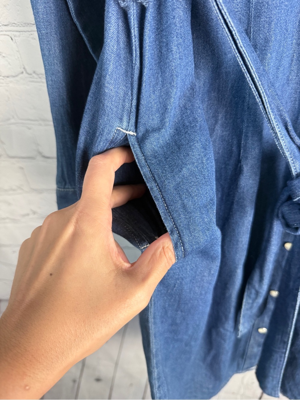 UNTUCKit Jean Button Down Dress Small - Picture 4 of 12